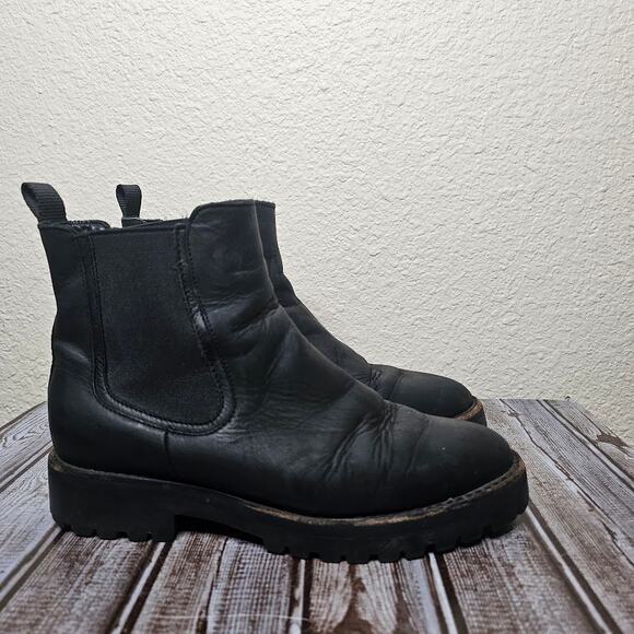 Thursday Boot Co. Legend Chelsea Boot Black Matte Leather Lug Sole Women US 8.5 - Picture 2 of 10